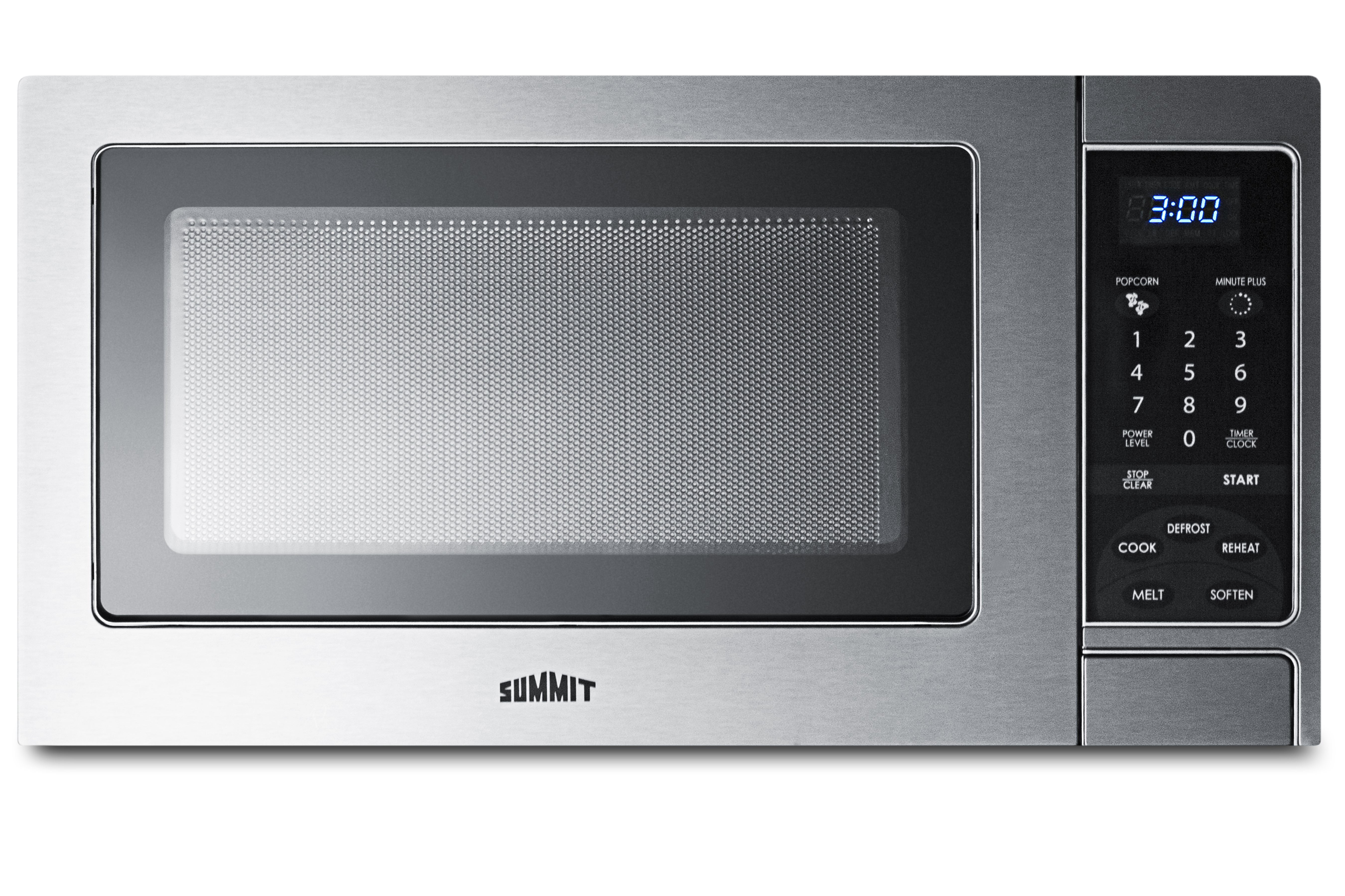 Stainless steel microwave oven with digital touch controls; replaces SCM852